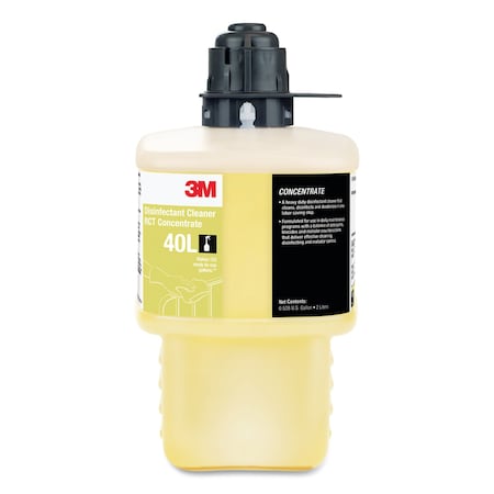 3M Disinfectant Cleaner RCT Concentrate, 1.9 L Twist N' Fill Bottle, PK6 40L